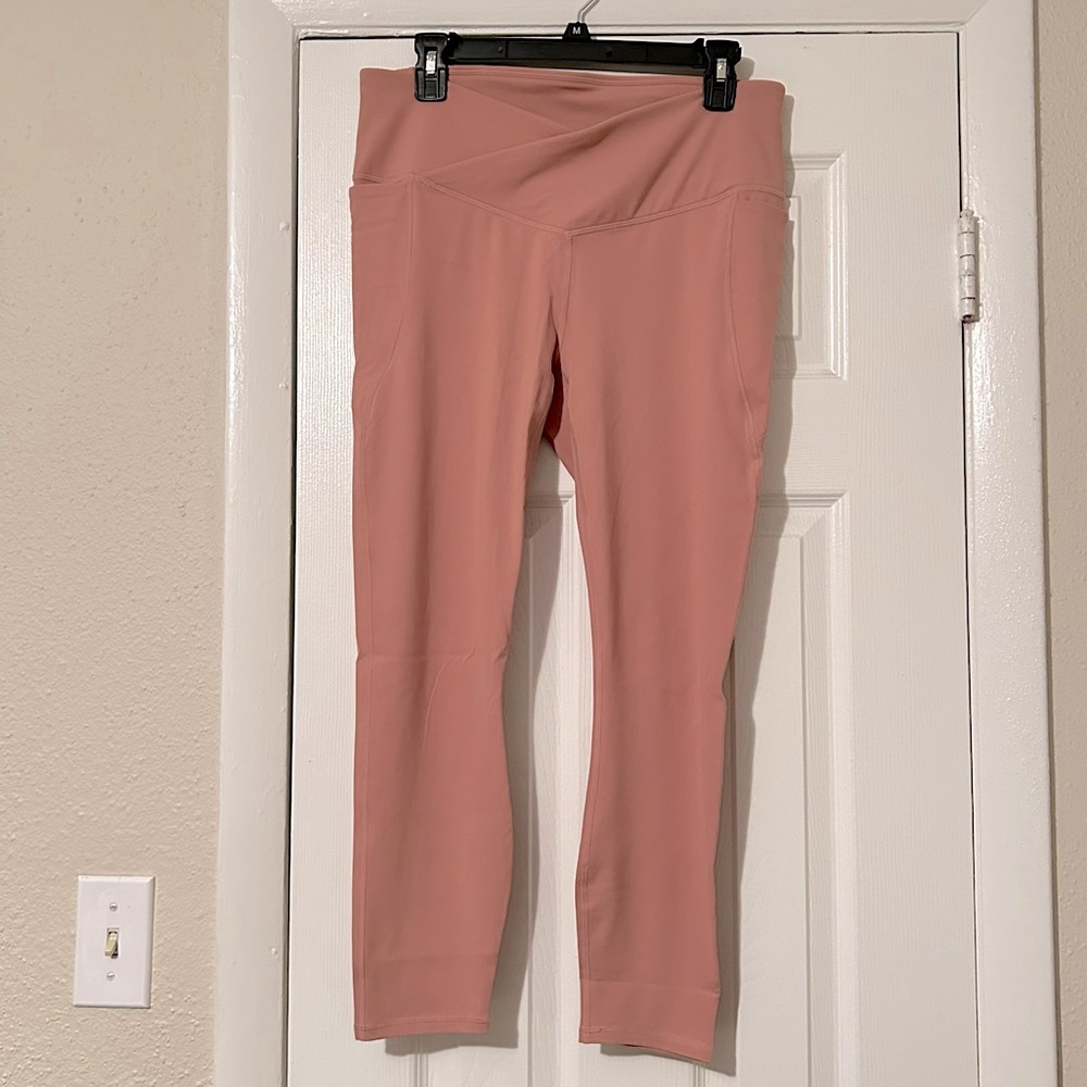 Fabletics PureLuxe crossover high waist, 7/8 leggings—EUC